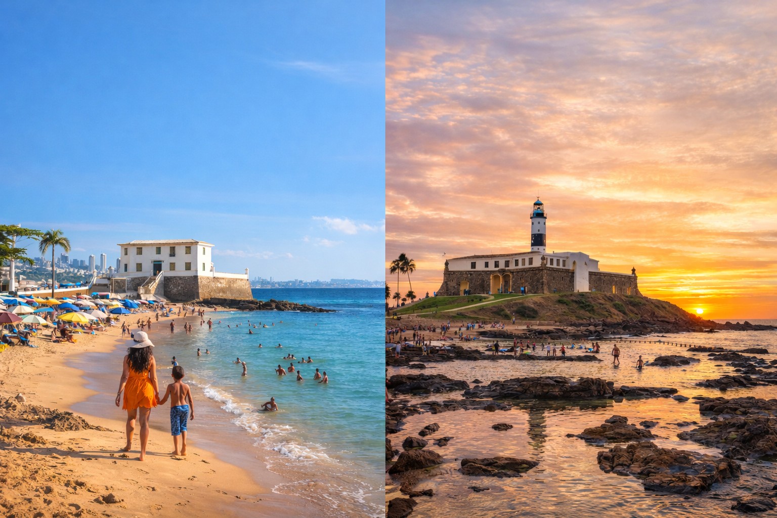 Porto da Barra e Farol da Barra, Praias de sugest&atilde;o para visita durante a Semana Santa em Salvador